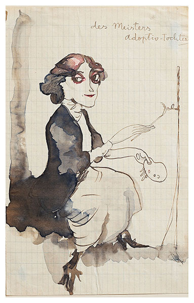 Hermine David, a drawing by Jules Pascin